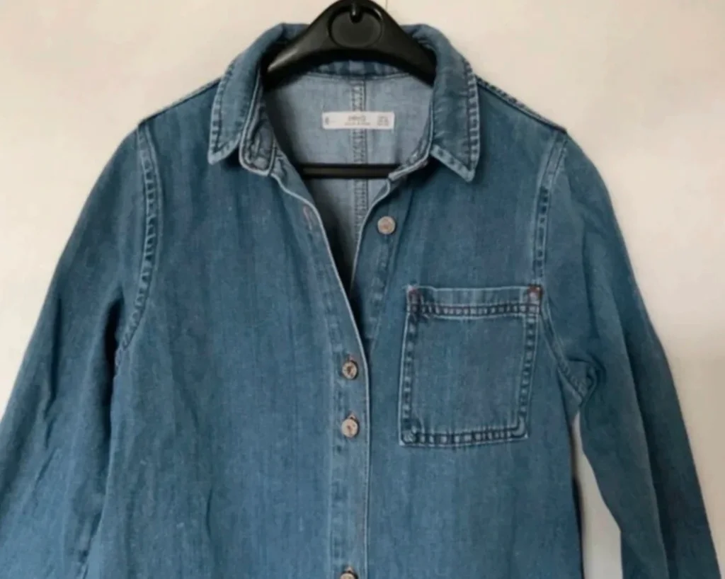 🔥-20%🔥 Sur chemise /Robe en jean Mango Taille S – Style casual tendance – photo 3